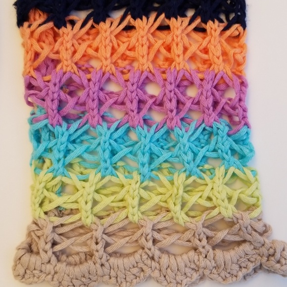 Sperry women's multi colored open knit crochet sweater size S - Picture 5 of 5